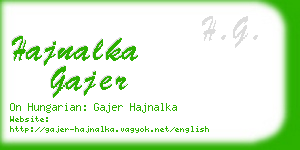 hajnalka gajer business card